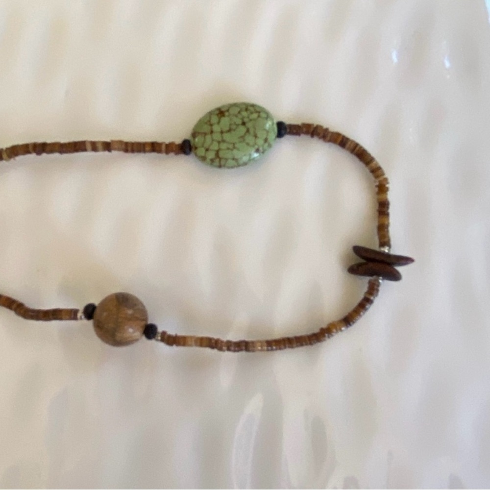 Silpada Bohemian Shell and Beaded Necklace 30”inches long N1569 - Picture 7 of 11